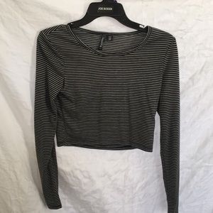 Striped long sleeve top